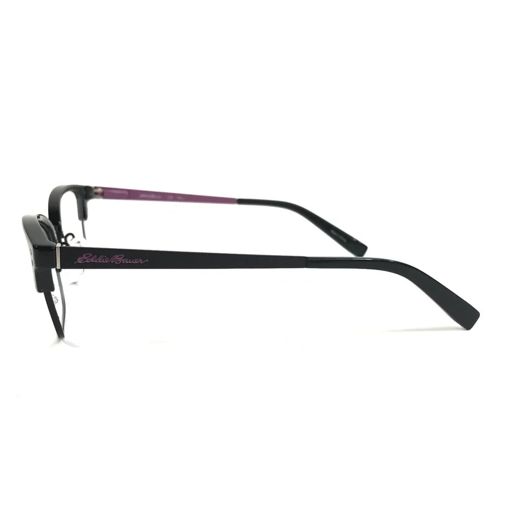 Eddie Bauer Eyeglasses Frames EB32218 BK Black Purple Cat Eye Full Rim 50-18-135